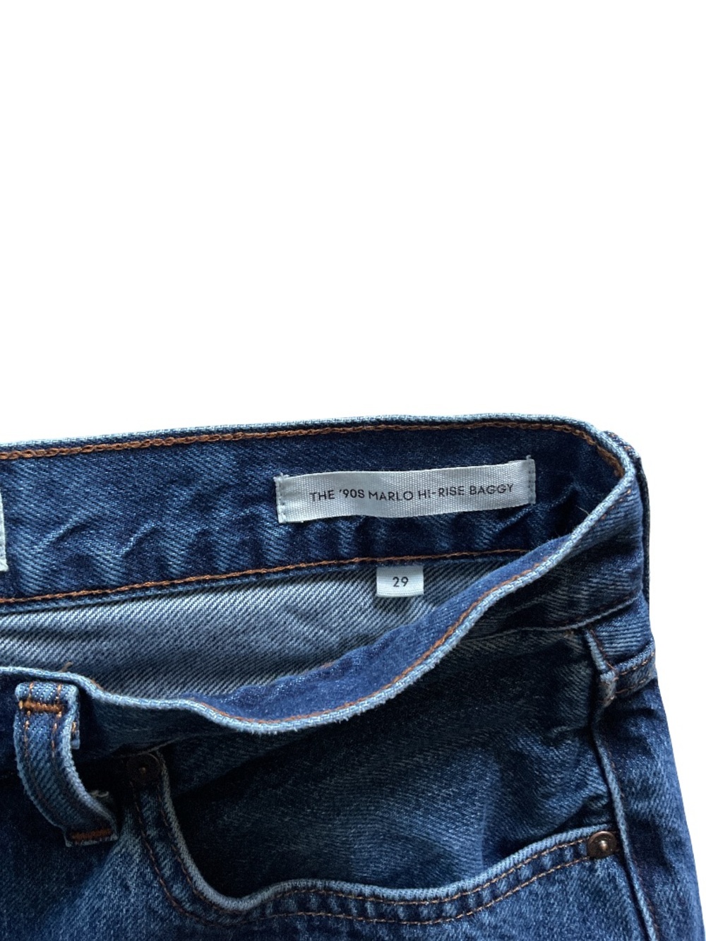 Denim Forum The '90s Marlo Hi-Rise Baggy Jean, size 29 - Picture 9 of 16